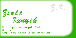 zsolt kunyik business card